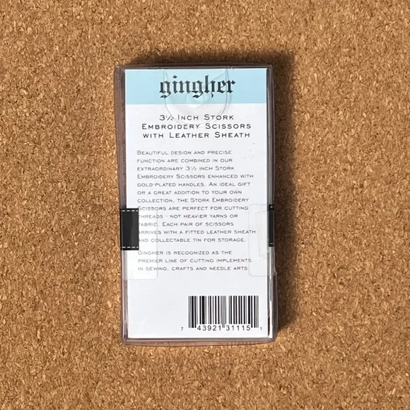 Gingher Stork Embroidery Scissors โ 3.5โ Gold, New in Box - Picture 2 of 3